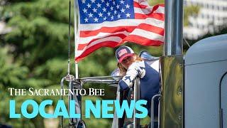 Hear Truckers Horns As The People’s Convoy Protests At The Capitol