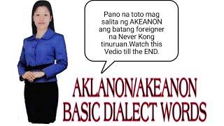 HOW TO LEARN AKLANONAKEANON LANGUAGE..BASIC WORDS..