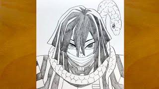 How to draw Obanai Iguro from Demon Slayer  Anime drawing videos for beginners  Anime drawing