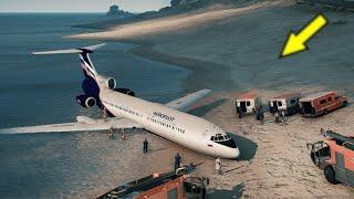 Airplane Emergency Landing on the Beach Saved by Emergency Response Team in GTA 5  GTA V