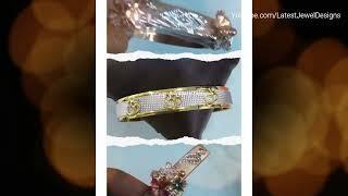 40 Grams 22kt Gold Bangles Two Piece Set  21kt Gold Bangle Designs