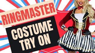 Circus Night Ringmaster Costume Try-On  Leg Avenue Circus Night Ringmaster Costume