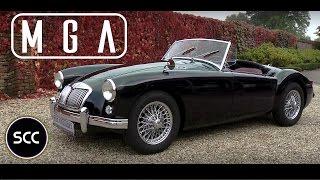 MG MGA ROADSTER 1959 - A test drive in top gear - Engine sound  SCC TV