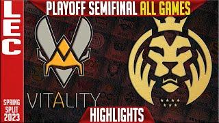 VIT vs MAD Highlights ALL GAMES  LEC Semifinal Playoffs Spring 2023  Team Vitality vs MAD Lions