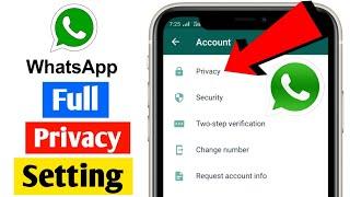 Whatsapp Privacy Setting  Whatsapp Setting  Whatsapp Ki Privacy Settings Kaise Kare  Whatsapp