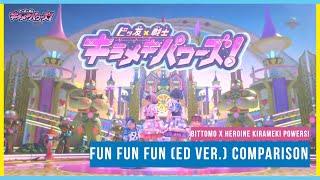 Kirameki Powers - Fun Fun Fun  Comparison OP 1 & 2