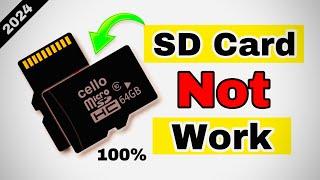 SD Card Not Working  Memory Card Not Working  SD Card format problem  SD card not showing