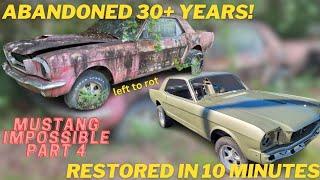 Abandoned 30+ YEARS 1965 Mustang restoration in 10 minutes. IMPOSSIBLE