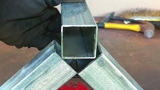 New tricks for joining square pipe corners that welders rarely talk about  pipe cutting tricks