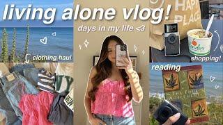 LIVING ALONE VLOG 🫶 shop w me haul how i plan my weeks life updates reading new nails etc