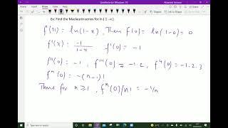 Power Series  -  Taylor and Maclaurin Series Solving problems  - 11.