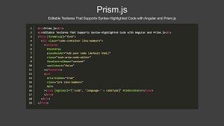 Angular - Editable Textarea with Prism.js