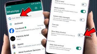 How to Remove Meta AI on WhatsApp 2024  How to Delete WhatsApp Meta AI Update