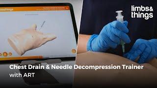 Chest Drain & Needle Decompression Trainer with Augmented Reality Training ART