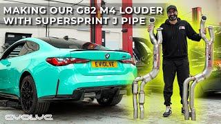 Supersprint J Pipe install + sound comparison on our G82 M4 - Stock vs Resonated vs Non Resonated