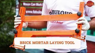 Brick mortar laying tool