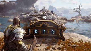 Aurvangar Wetlands - Nornir Rune Chest Puzzle Locations 1 of 2 - God of War Ragnarok Svartalfheim