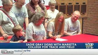 Sadie Gray signs with Marietta College for track and field