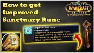 How to get Improved Sanctuary Rune for Paladin WoW SoD