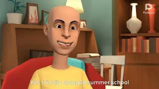 Caillou escapes summer school and gets grounded