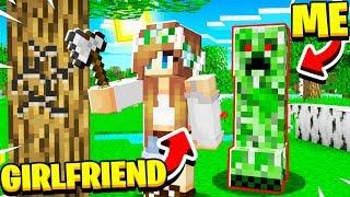 TROLLING MY GIRLFRIEND AS A CREEPER IN MINECRAFT