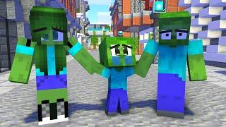 Monster School Poor Baby Zombie Life 2 Sad story but happy ending - Minecraft Animations