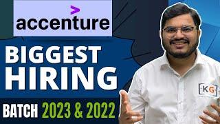 ACCENTURE Biggest Off Campus Hiring for 2023 & 2022 Batch Freshers & Experienced  No 60% Criteria