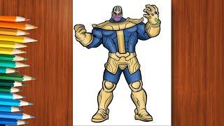 How to draw Thanos  how to draw thanos endgame  Avengers