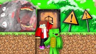 JJ and Mikey ESCAPE From GIANT WORM in Tornado Minecraft Maizen