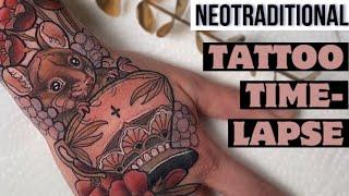 Mouse Tattoo Timelapse- Neotraditional