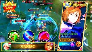 Melissa Maniac  Melissa Crazy Lifesteal Build With Brutal Damage  Build Top 1 Global Melissa MLBB