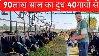 90 लाख साल का दूध 40 गयो से पंजाब के सफल डेरी फार्मर dairy farming in Punjab#dairydailyupdate#