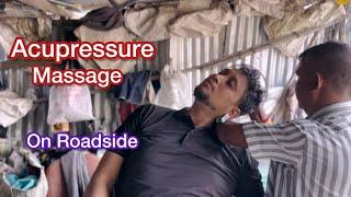 INTENSE ACUPRESSURE HEAD MASSAGE AND FACE CLEANING on The Roadside BY STREET BARBER SAGAR