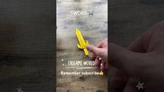 EASY ORIGAMI PAPER SWORD FOLDING  DIY PAPER SWORD WEAPON ORIGAMI  EXCALIBUR ORIGAMI INSTRUCTIONS