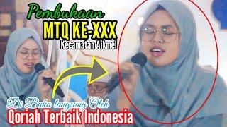 Ustazah Yuni Wulandari  Qoriah Internasional  Pembukaan MTQ Ke-XXX Tingkat Kecamatan Aikmel