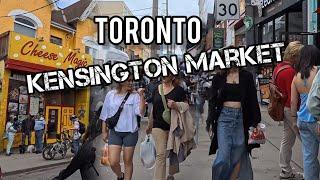 Toronto Walk in Kensington Market Downtown Walking Tour Canada 4K