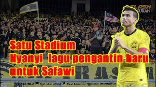 Terharu.. Ultras Malaya nyanyi Selamat Pengantin Baru untuk Safawi.. Safawi Nampak sebak..