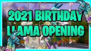 OPENING ALL OF MY 2021 BIRTHDAY LLAMAS - Fortnite Save the World