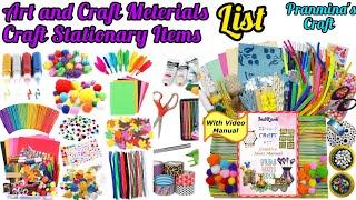 Crafts Materials List  Craft Stationary Items Price And Link in Description  Hand Crafting Items 