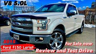 2015 Ford F150 Lariat 5.0L V8 4x4 only 62k Miles. Review Exterior&Interior and Test-Drive.