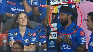 Hardik pandya Eyes open reaction when he Saw a Beautiful mumbai fan girl in stadium during match