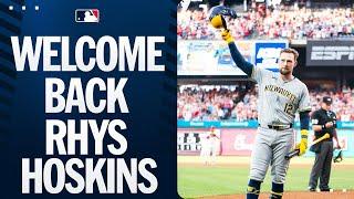 Rhys Hoskins homers in his return to Philly