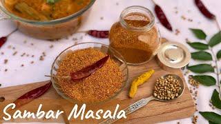 Sambar Powder Recipe  Sambhar Masala  Homemade Sambar Podi  Traditional Sambar Powder