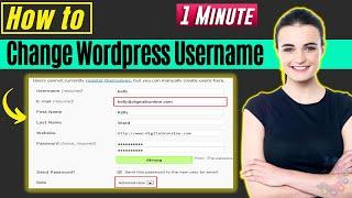 How to change wordpress username 2024