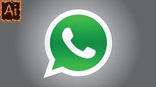 Whatsapp Logo in Illustrator  Adobe illustrator