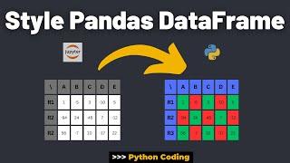 Master Pandas DataFrame Styling - Tips & Tricks  Python Tutorial