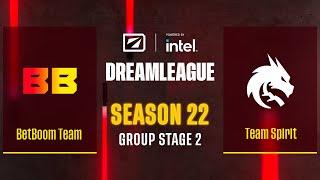 Dota2 - BetBoom Team vs Team Spirit - Game 2 - DreamLeague Season 22 - Group Stage 2
