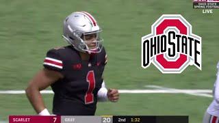 Justin Fields 98 Yard Touchdown Pass  2019 Ohio State Spring Game