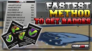 NBA 2K19  HOW TO GET ALL BADGES FASTER 100% Quick and Easy Method