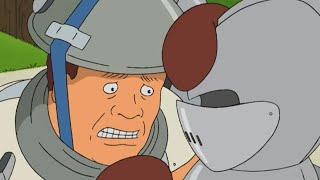 King of the Hill- Bill VS Dale in suit of armor